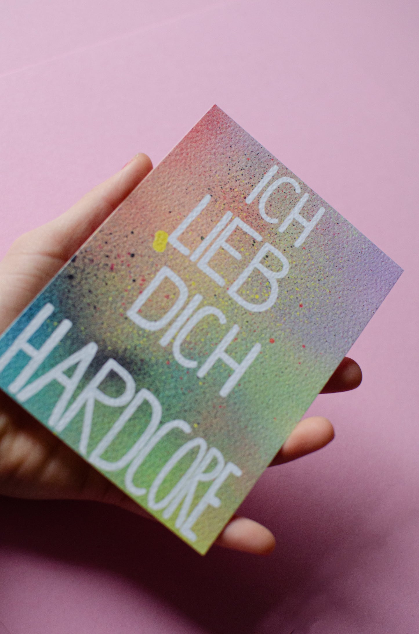Kunstdruck als Postkarte | Ich lieb Dich hardcore. | Grußkarten | Botschaftskarte