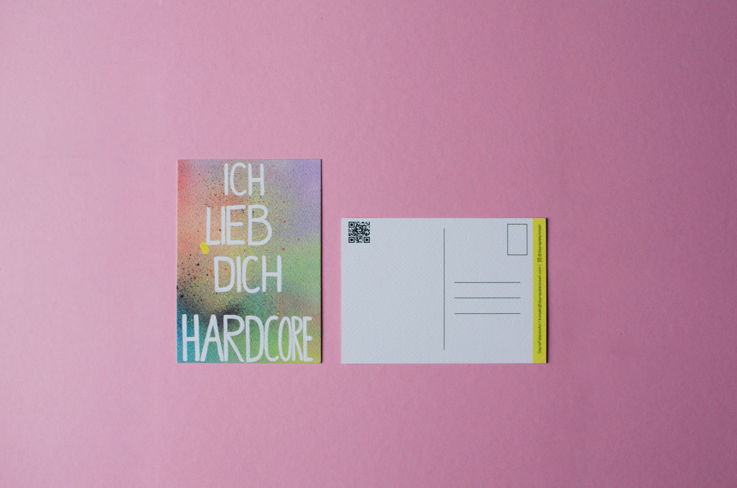 Kunstdruck als Postkarte | Ich lieb Dich hardcore. | Grußkarten | Botschaftskarte