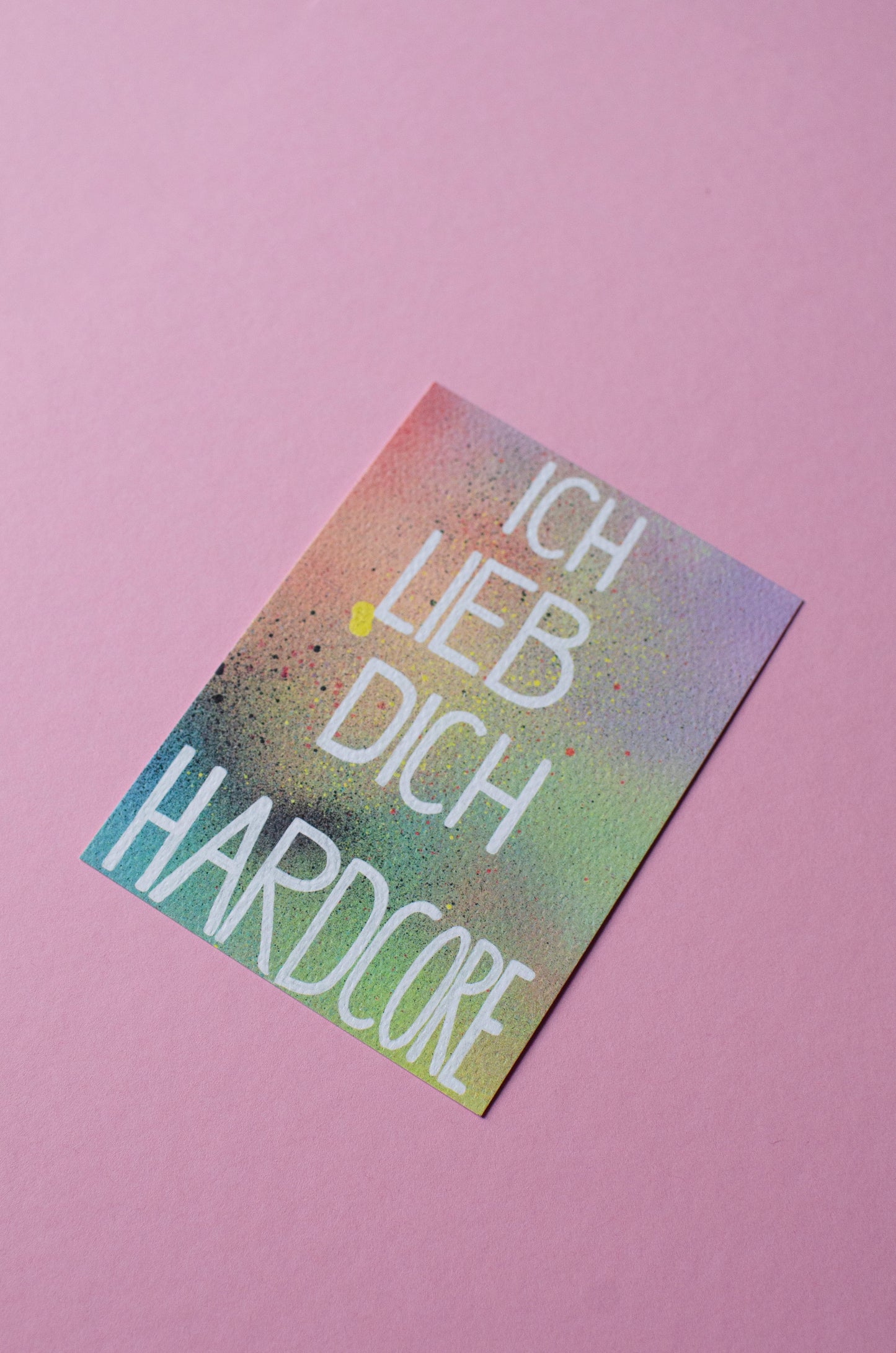 Kunstdruck als Postkarte | Ich lieb Dich hardcore. | Grußkarten | Botschaftskarte