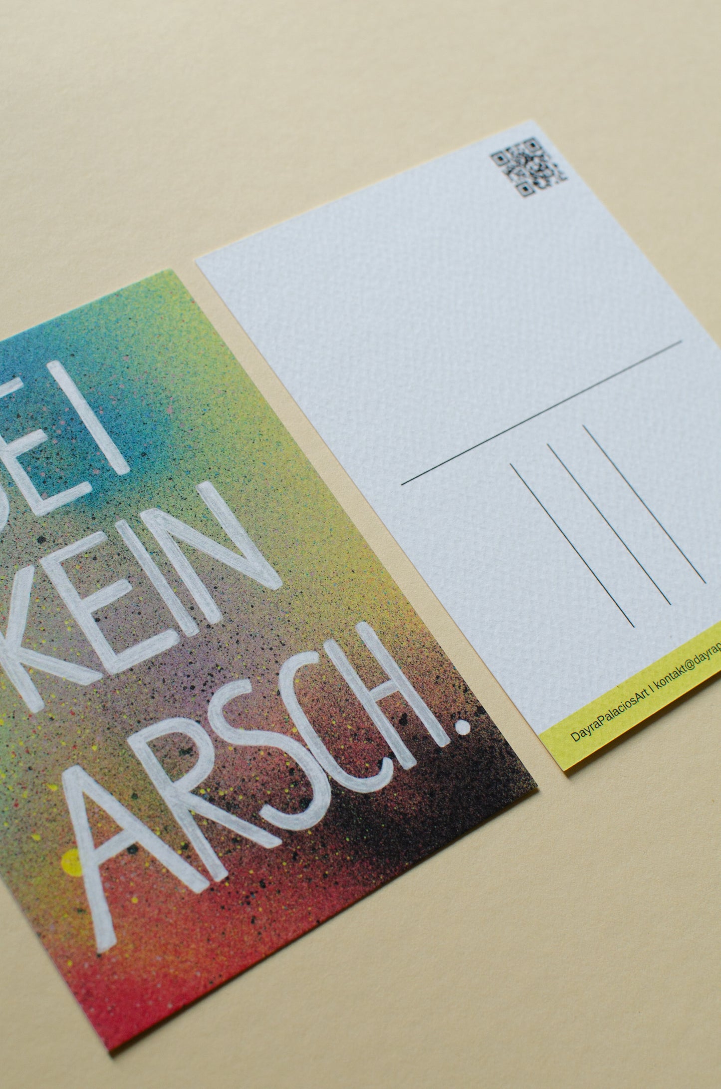 Kunstdruck als Postkarte | Sei kein Arsch. | Grußkarten | Botschaftskarte