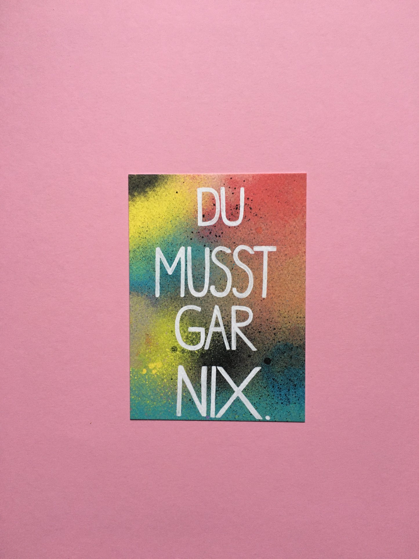 Kunstdruck als Postkarte | Du musst gar nix. | Grußkarten | Botschaftskarte