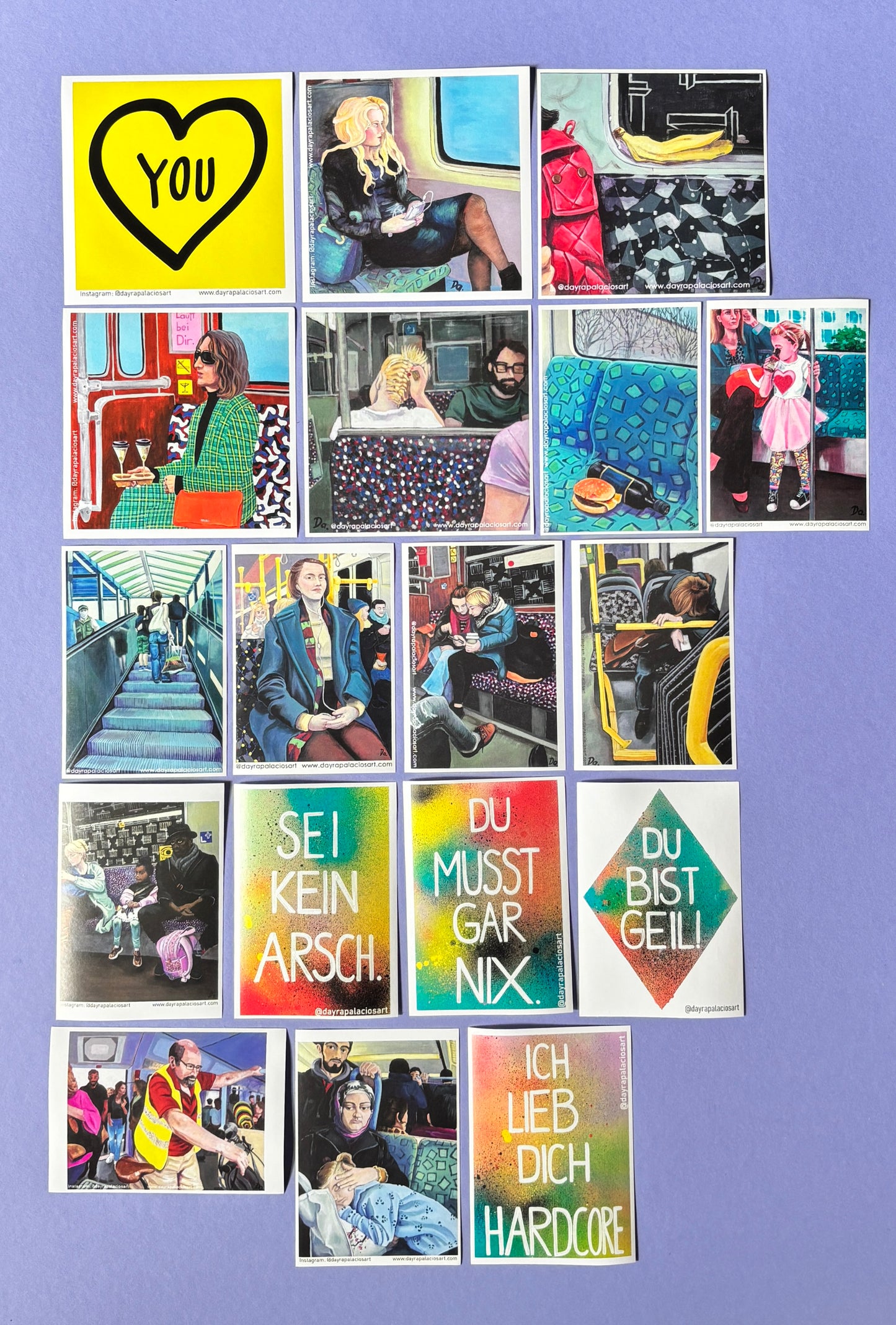 Stickerpackung - Kunst zum kleben