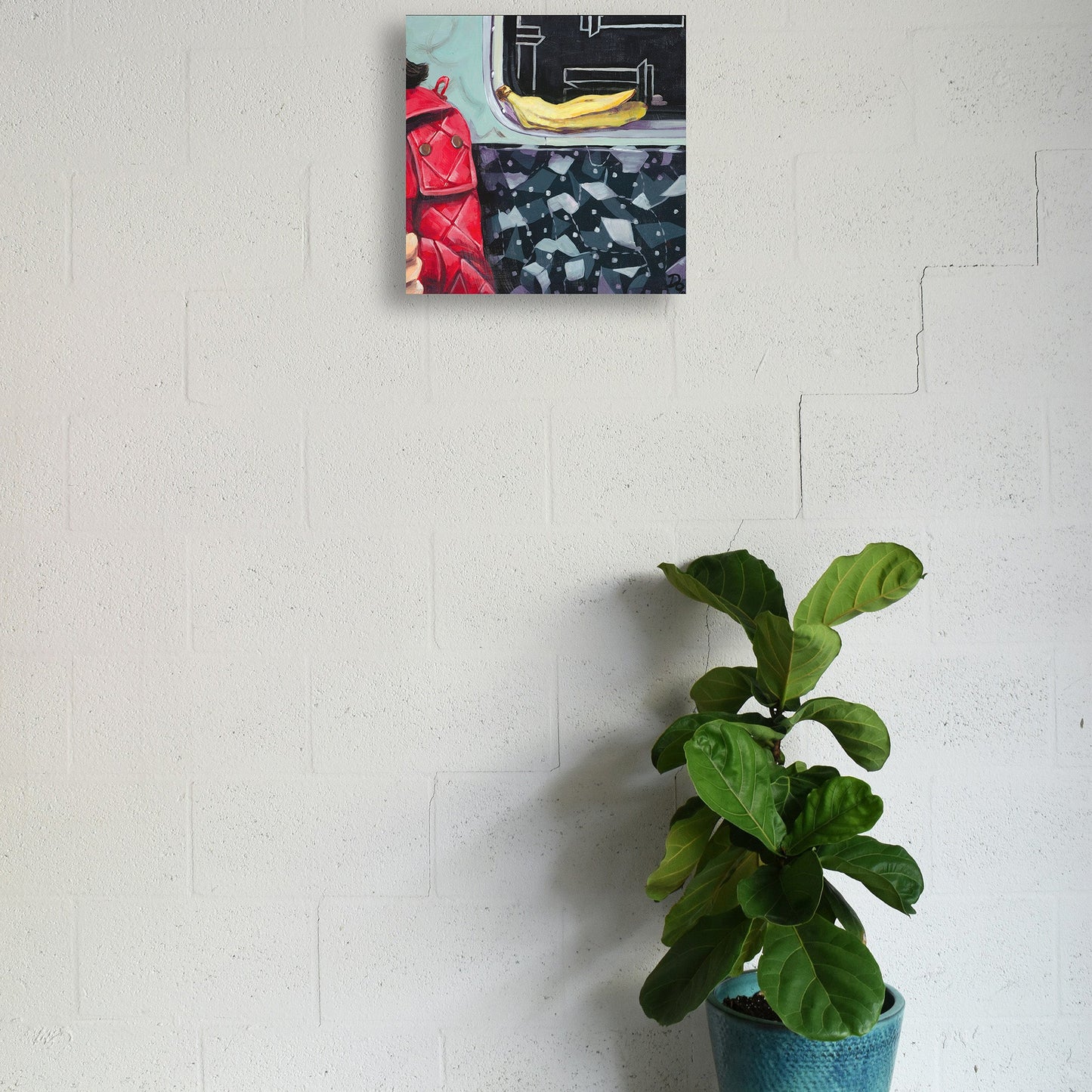 Die vergessene Bananenschale | Impressionistisches Acrylgemälde | Originalkunst aus Berlin