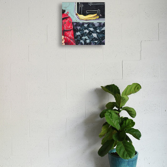 Die vergessene Bananenschale | Impressionistisches Acrylgemälde | Originalkunst aus Berlin