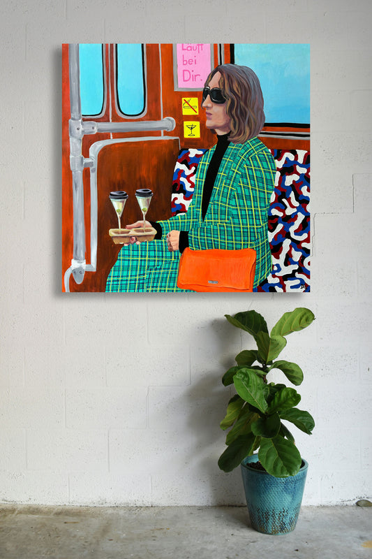 Martini Time (SOLD) | Impressionistisches Acrylgemälde | Originalkunst aus Berlin