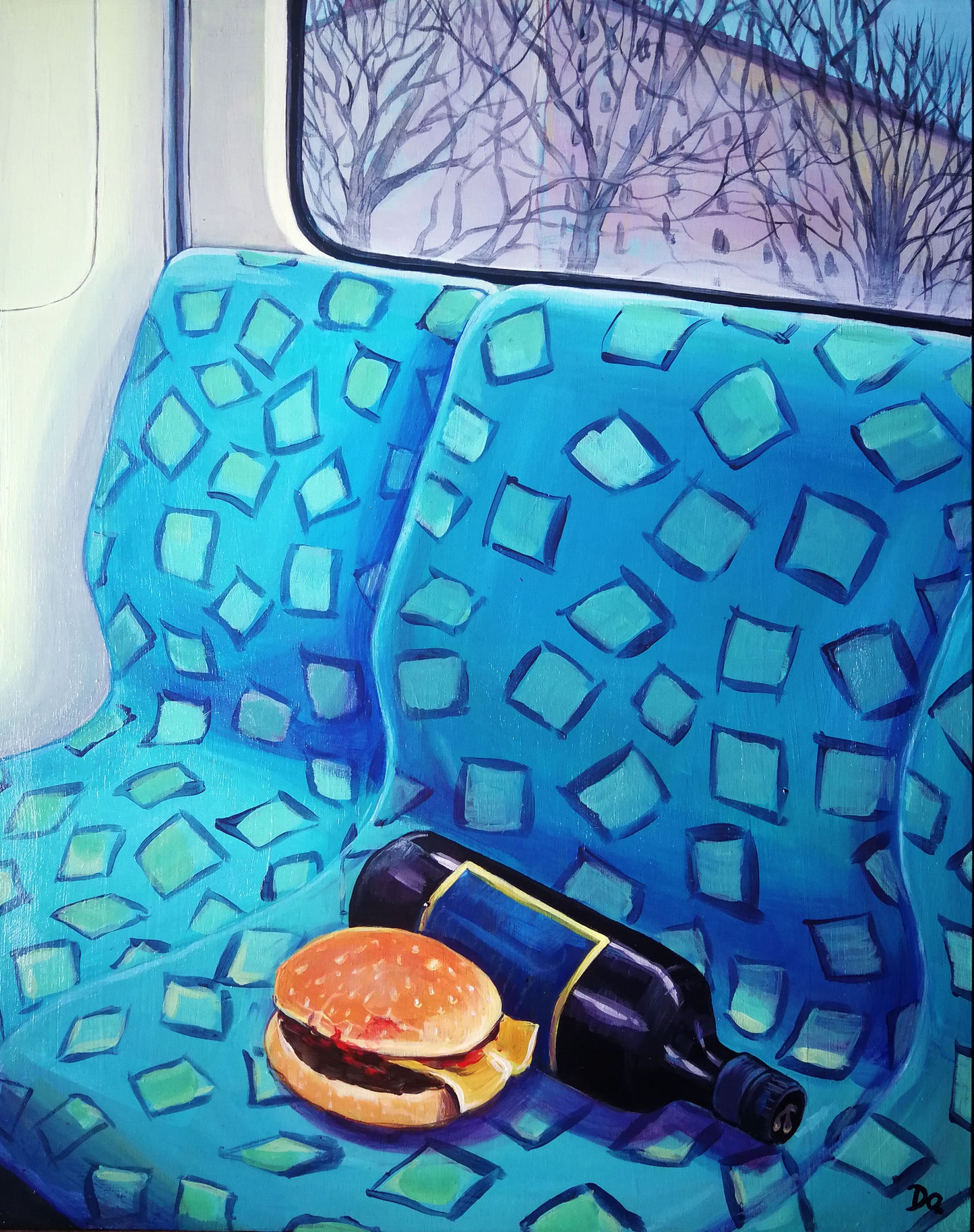 Dinner for One? | Impressionistisches Acrylgemälde | Originalkunst aus Berlin