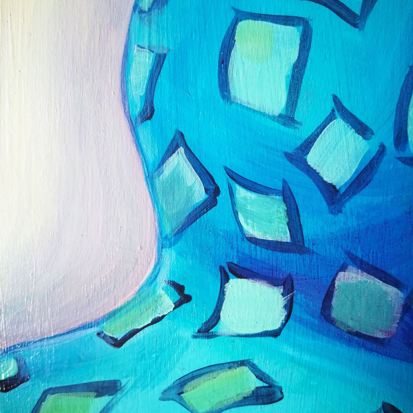Dinner for One? | Impressionistisches Acrylgemälde | Originalkunst aus Berlin