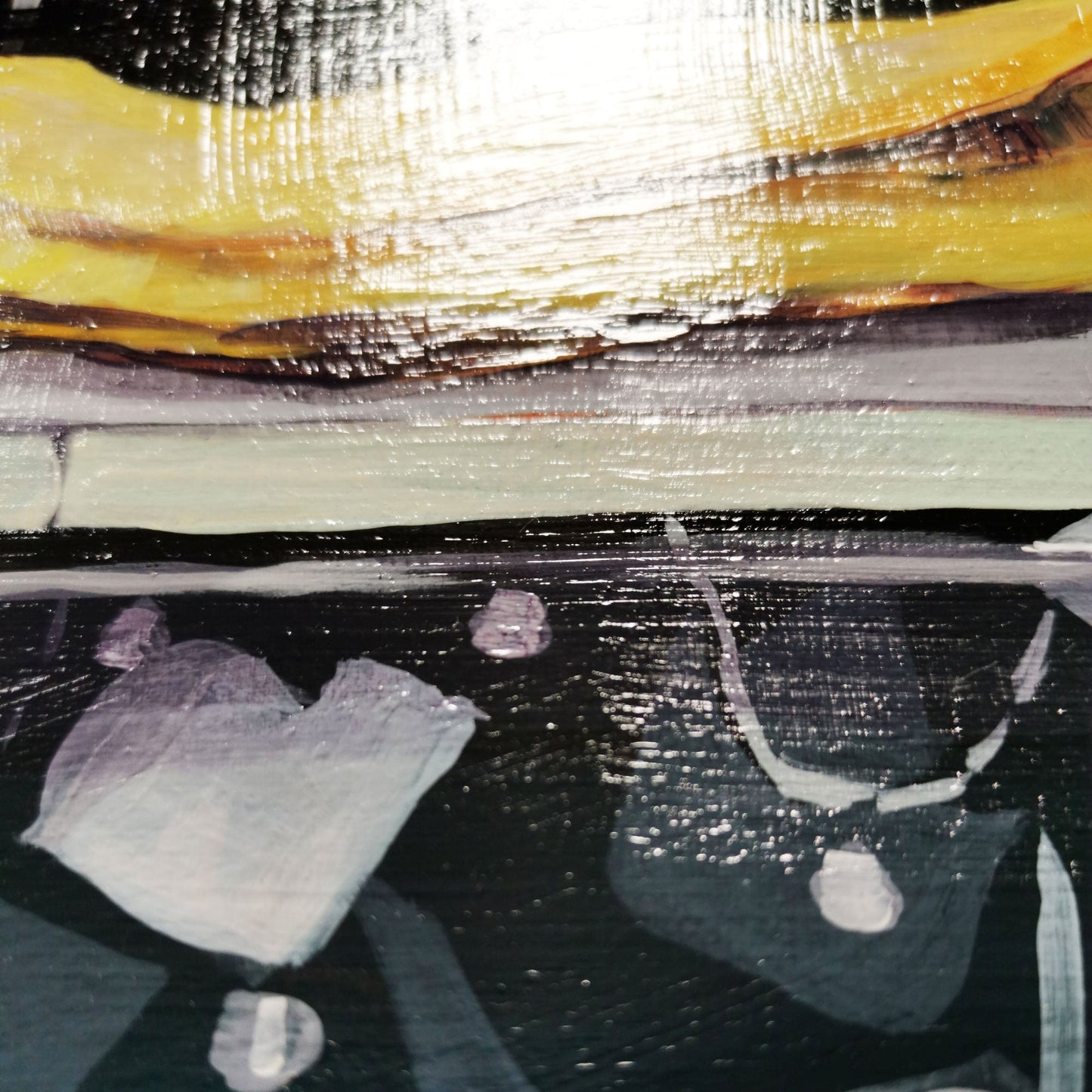 Die vergessene Bananenschale | Impressionistisches Acrylgemälde | Originalkunst aus Berlin