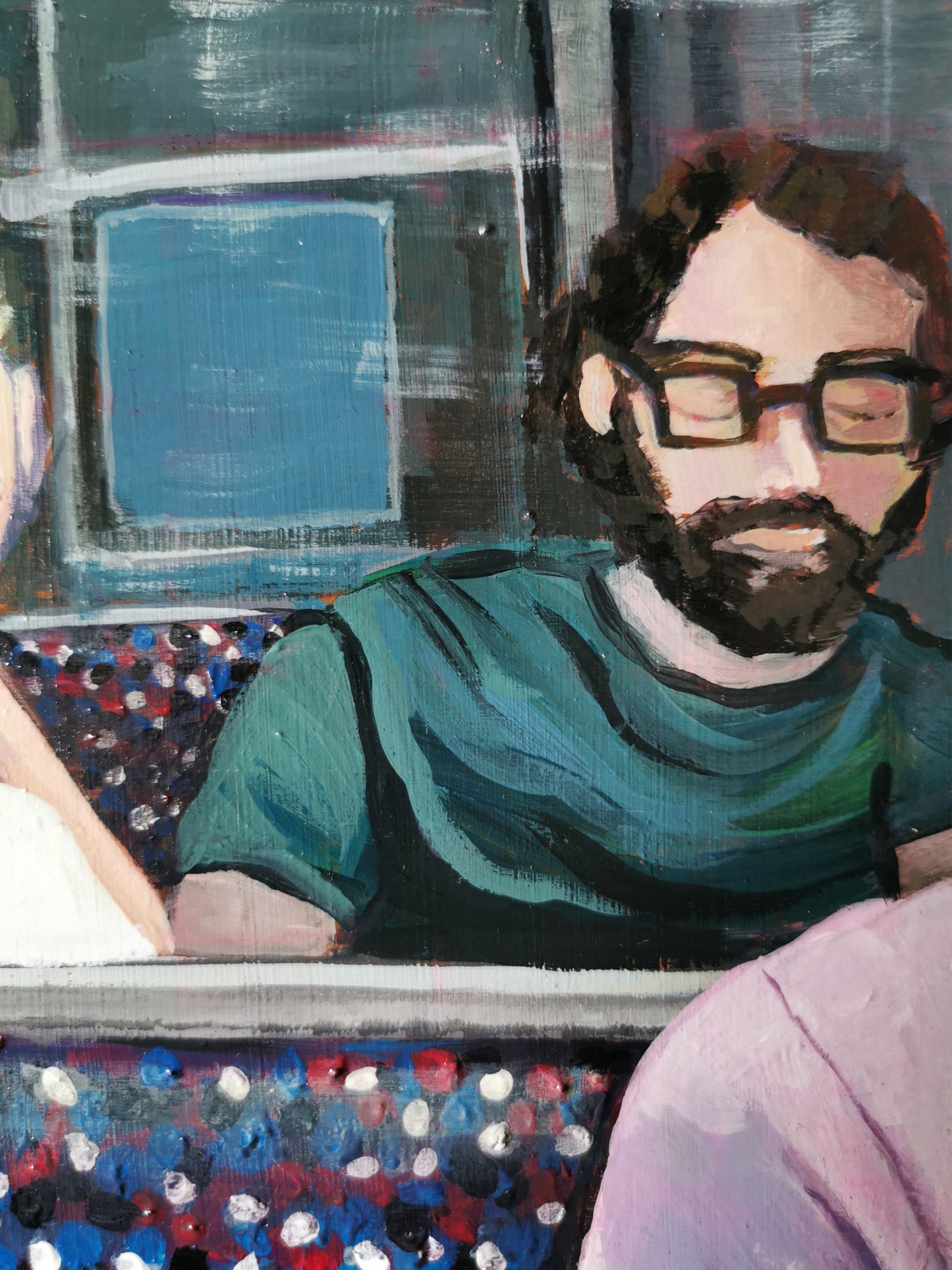 Der Fischgrätenzopf | Impressionistisches Acrylgemälde | Originalkunst aus Berlin