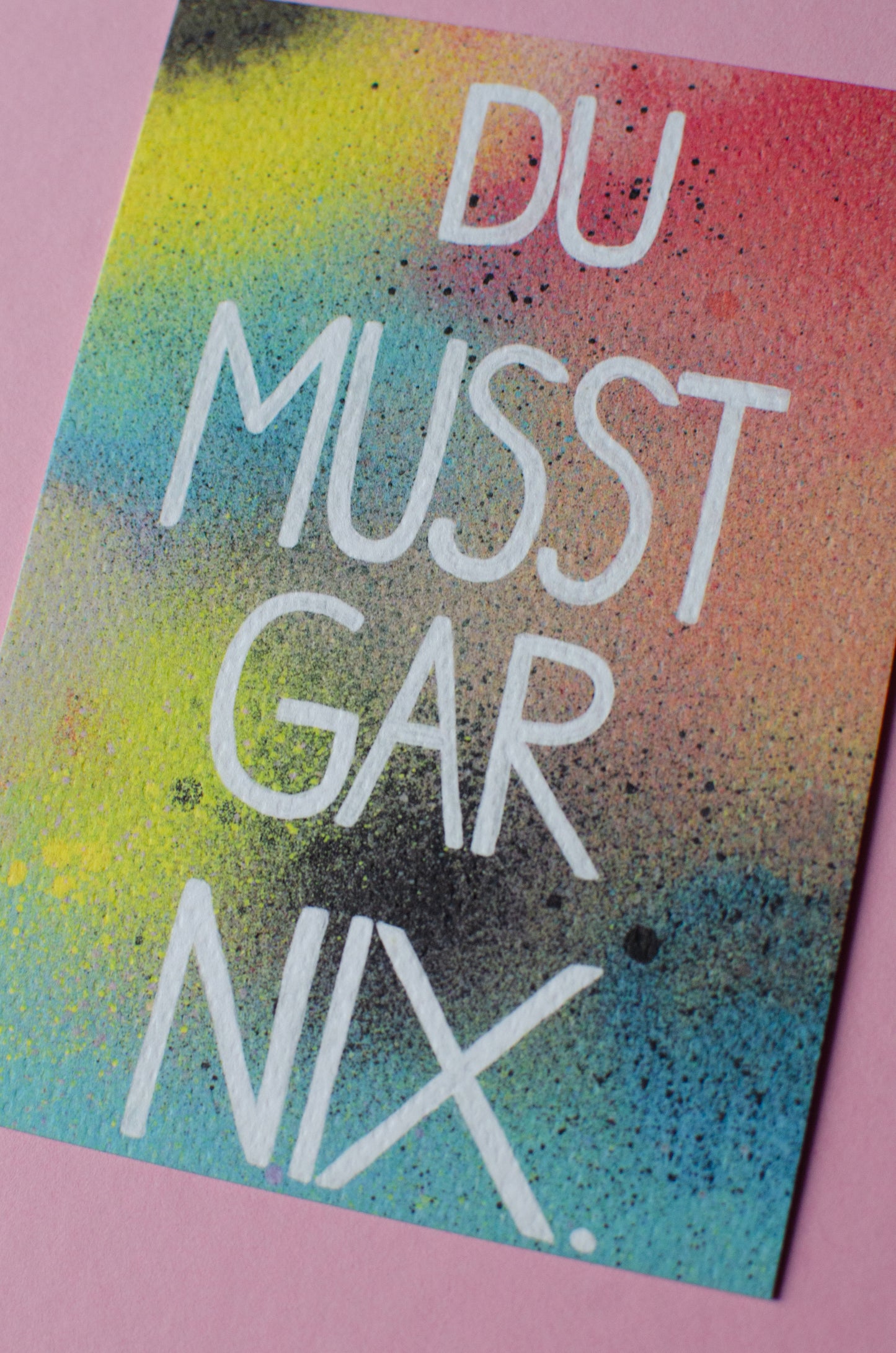Kunstdruck als Postkarte | Du musst gar nix. | Grußkarten | Botschaftskarte